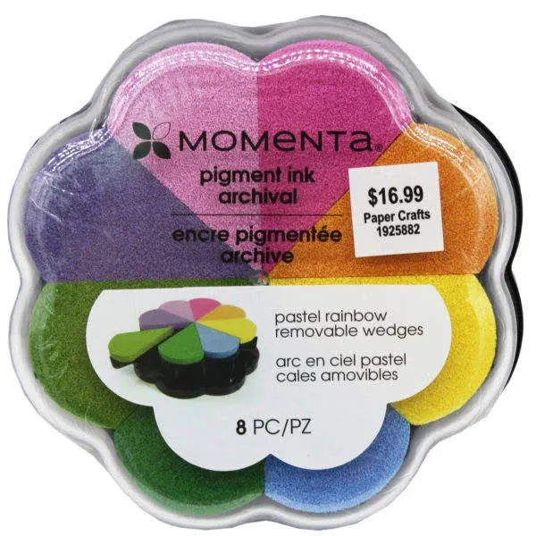 Momenta 8 Piece Pastel Tones Removable Wedges Ink Pad