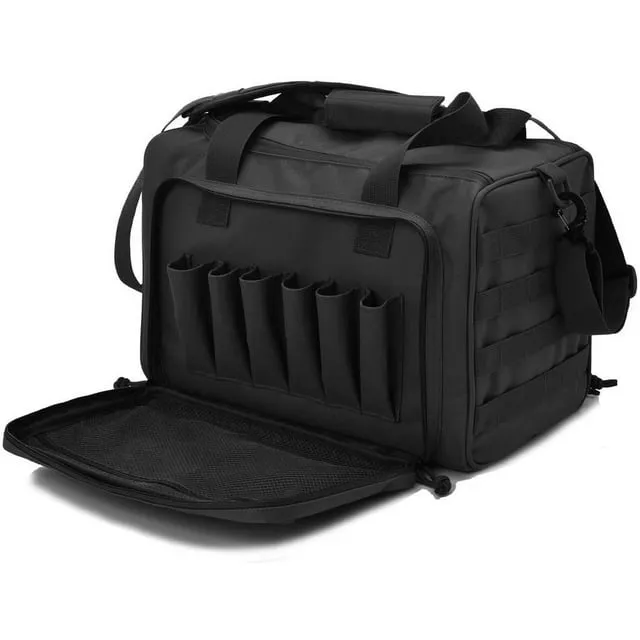 Tactical Gun Range Bag Deluxe Pistol Shooting Range Duffle Bags