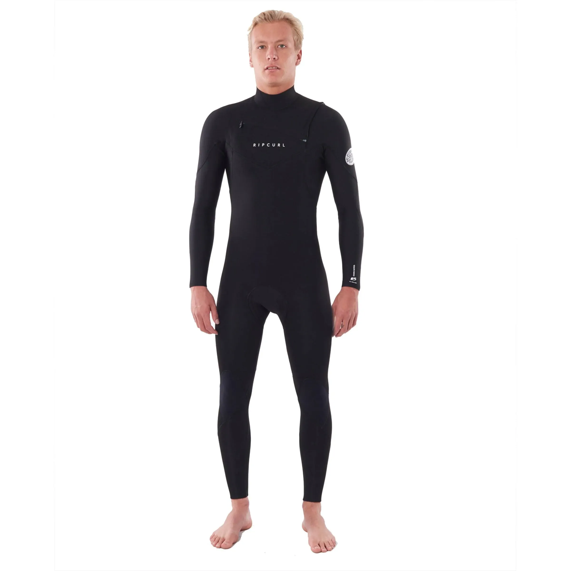 Rip Curl Dawn Patrol 3/2 Chest Zip Wetsuit, LT / Black