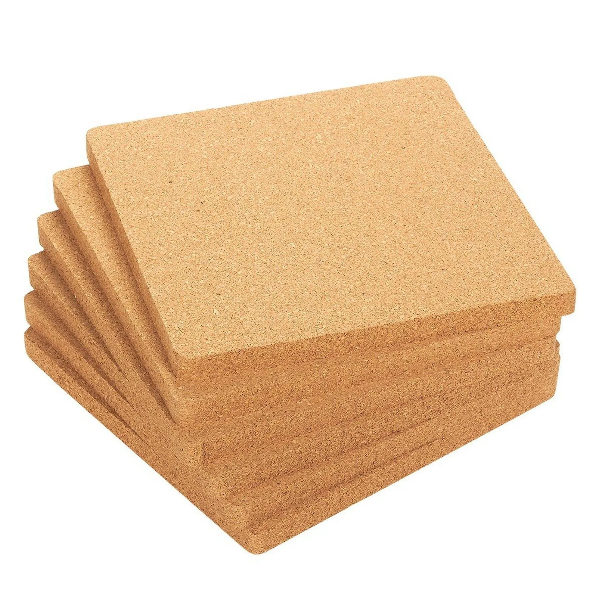 Juvale 6-Pack Cork Trivet Set - Square Corkboard Placemats Kitchen Hot Pads for Hot Pots, Pans, and Kettles, 7 x 7 x 0.5 Inches