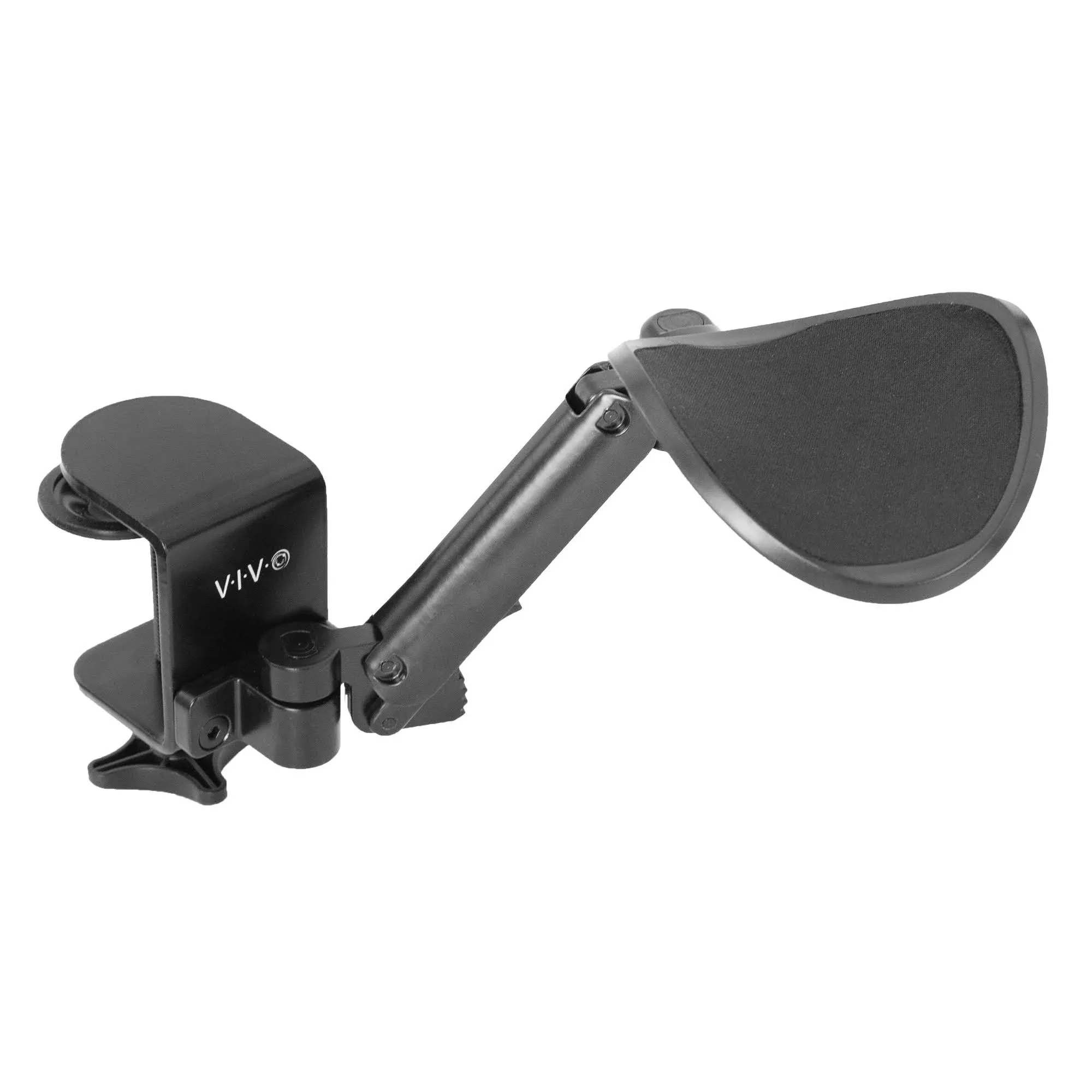 vivo Black Universal Clamp-On Adjustable Armrest, Desk Cradle Rotating