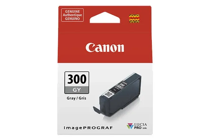 Canon PFI-300 Lucia PRO Ink, Gray, Compatible to imagePROGRAF PRO-300 Printer, Standard (4200C002)