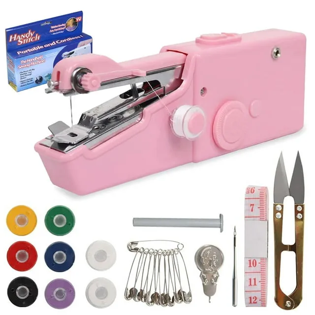 Handheld Sewing Machine  Hand Cordless Sewing Tool Mini Portable Sewing Machine  Essentials for Home Quick Repairing and Stitch Handicrafts