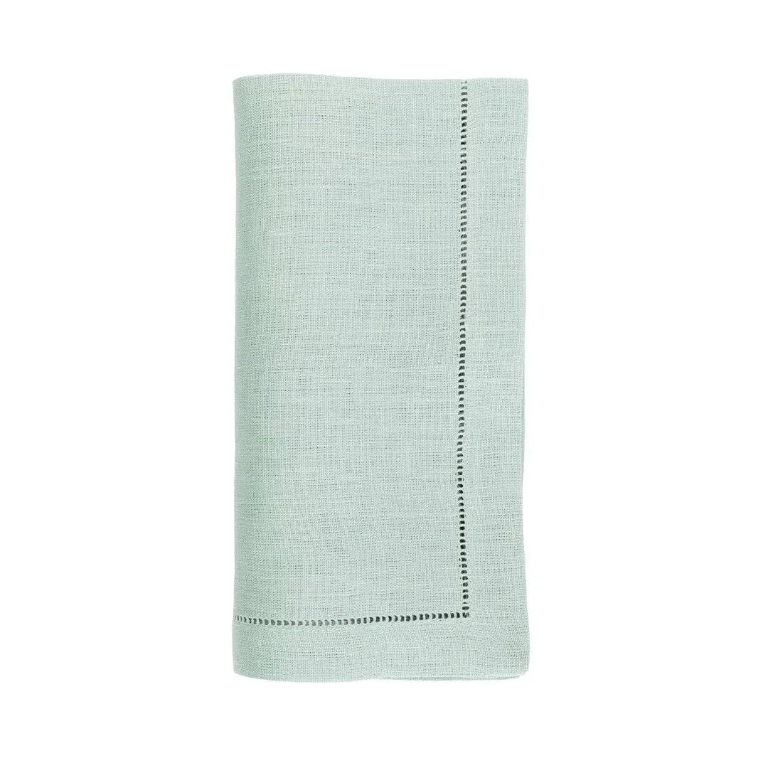 Hemstitched Cocktail Napkins, Set of 6, POOLSIDE