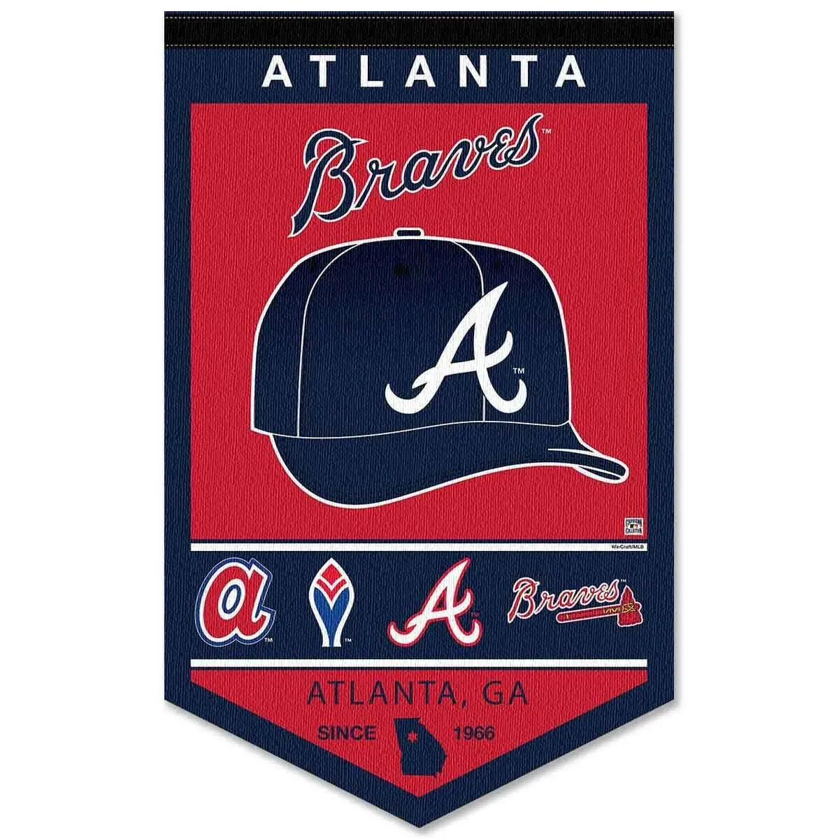 Sports Flags & Pennants Co. Atlanta Braves History Heritage Logo Banner