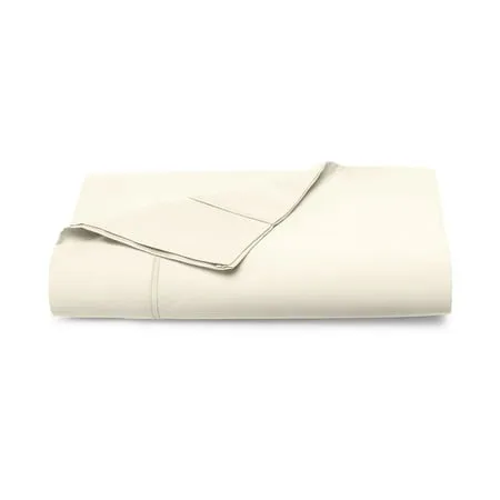 Pizuna Pure 100% Cotton Flat Sheets Only Full Ivory (1 PC), Luxurious 400 Thread Count Long Staple Cotton Sateen with 4inch Hem (Combed Full Flat Sheet Only Cotton)