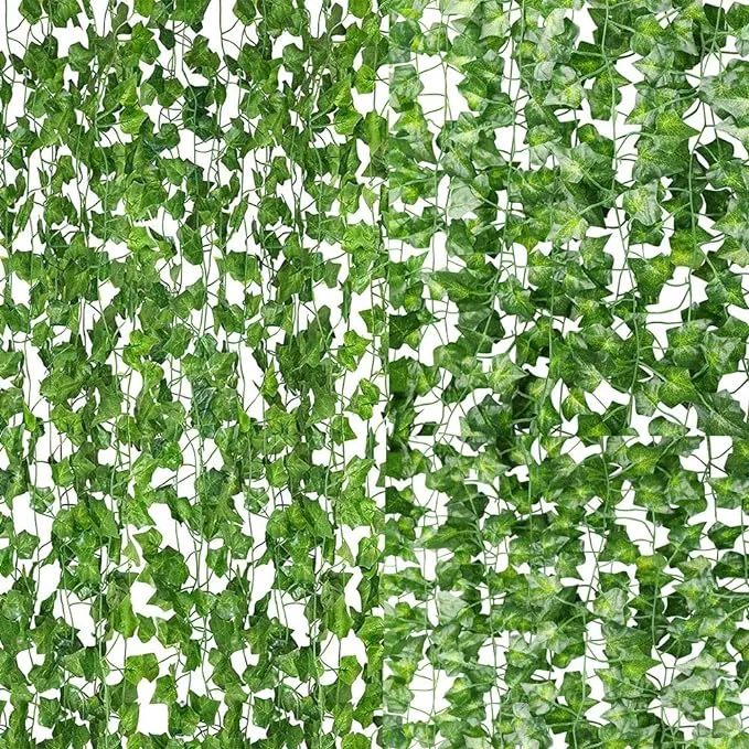 84ft Artificial Vines with Leaves Fake Ivy Foliage Flowers Hanging Garland 12pcs ...