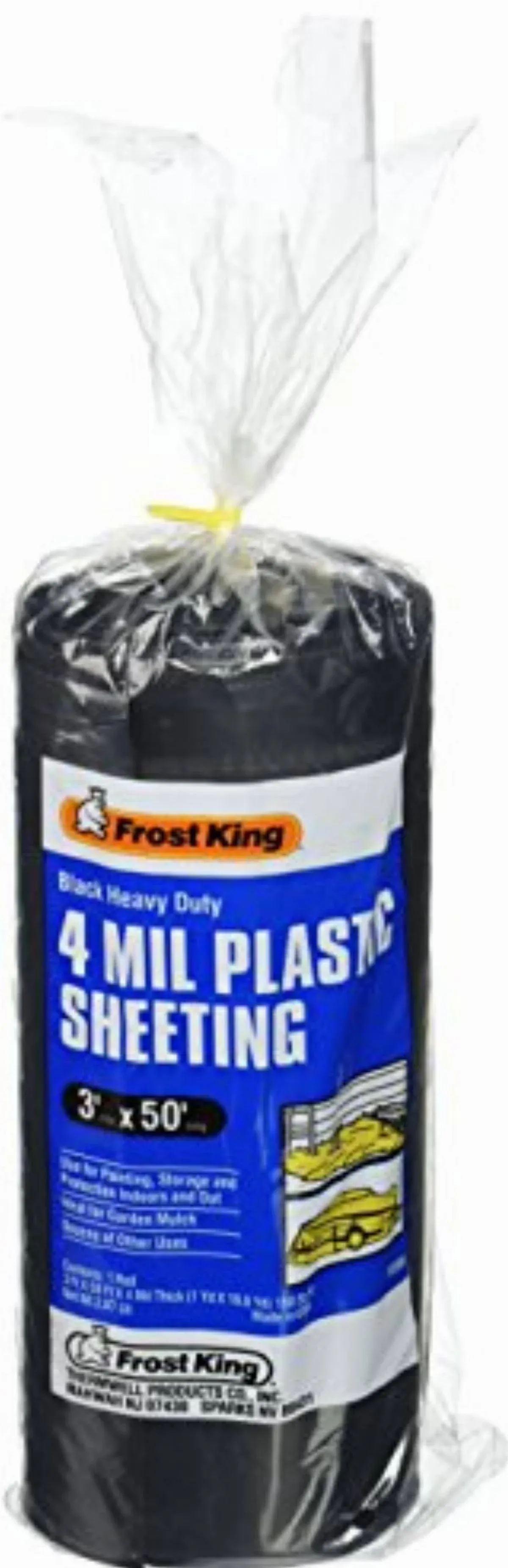 Frost King Thermwall P350BW Black Sheeting, 3' x 50'