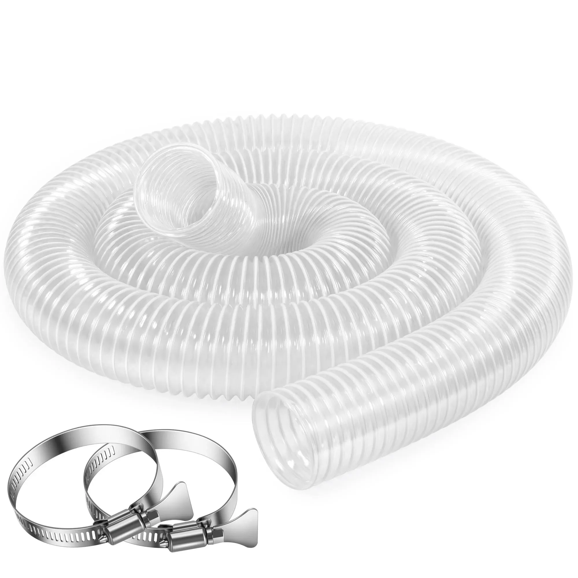 Lostronaut 2.5 inch x 10 Feet Dust Collection Hose - Flexible Clear PVC Heavy ...