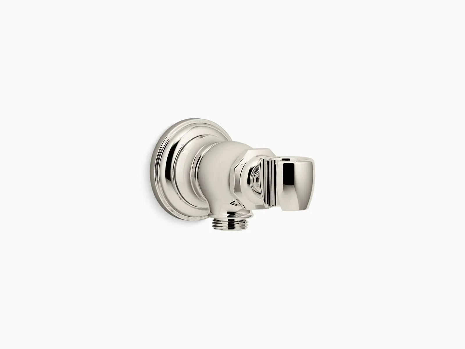 KOHLER K-72797-SN Artifacts Wall-Mount Handshower Holder and Supply Elbow, Vibrant Polished Nickel