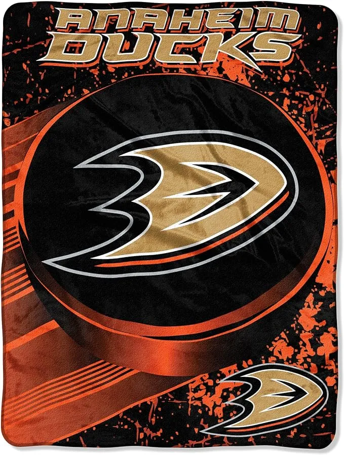 New NHL Anaheim Ducks Soft Micro Rasche Large Throw Blanket 46&#034; X 60&#034;