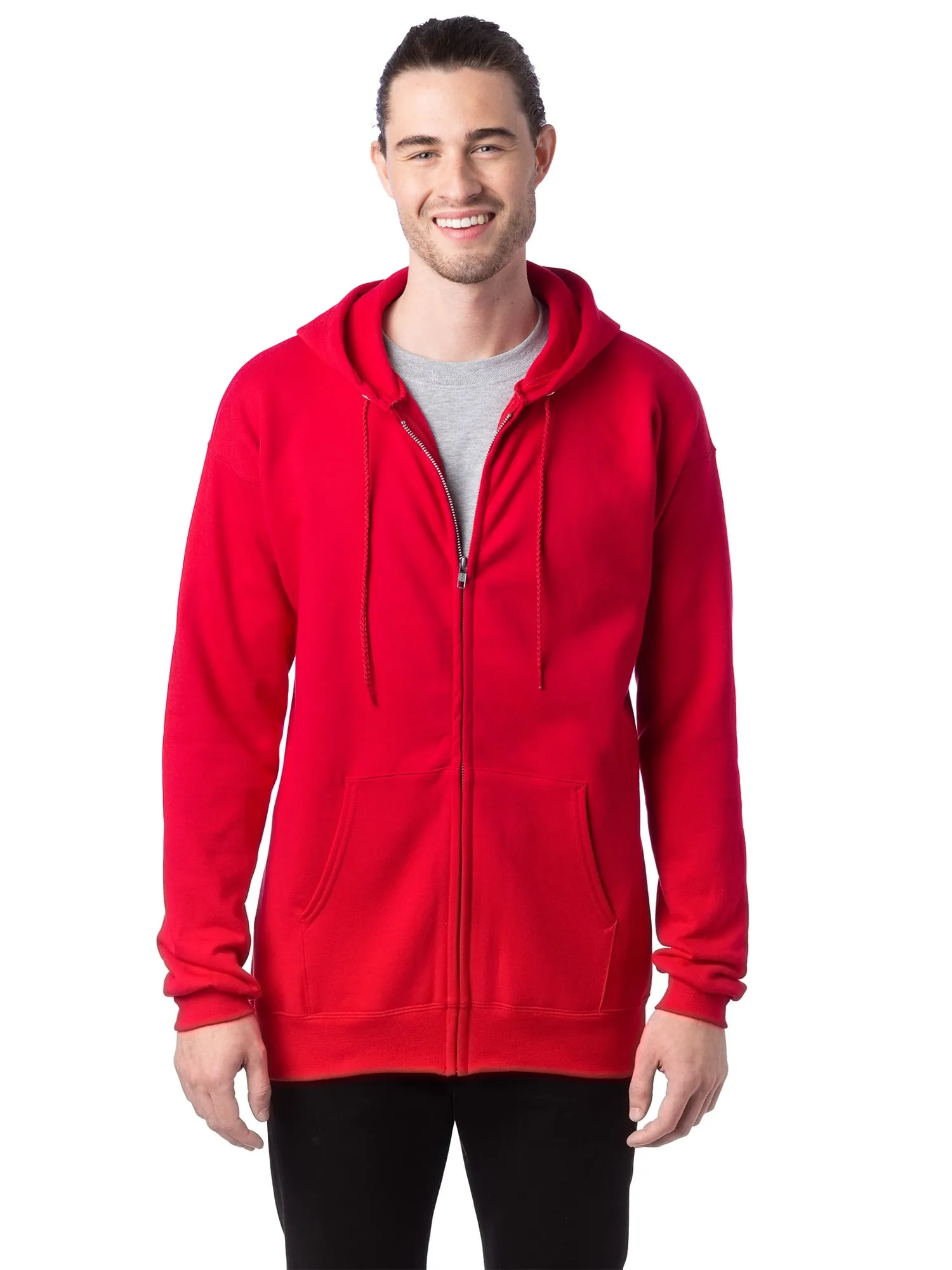 Hanes Ultimate Full-Zip Hoodie, Men's Hooded Fleece Sweatshirt with Zipper