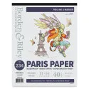 Borden & Riley Paris Bleedproof Paper For Pens Pad - 11" x 14", 40 Sheets