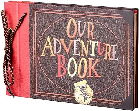 Up Scrapbook Photo Album, 3D Our Adventure Book, Wedding Guestbook, Bridal Shower, Anniversary Photo Album Scrapbook, 11.8 X 7.6 Inch, 40 Page