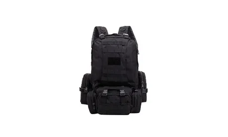 US 55L Upgrade Tactical Military Backpack Rucksack Camping Bag Travel Hiking Black