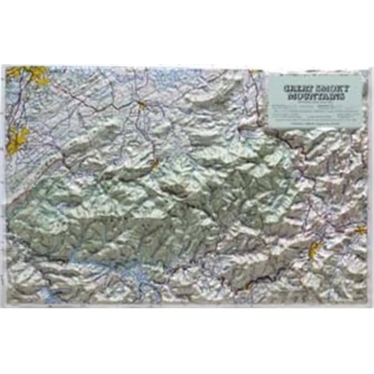 Hubbard Scientific Raised Relief Map 403 Great Smoky Mtn National Park