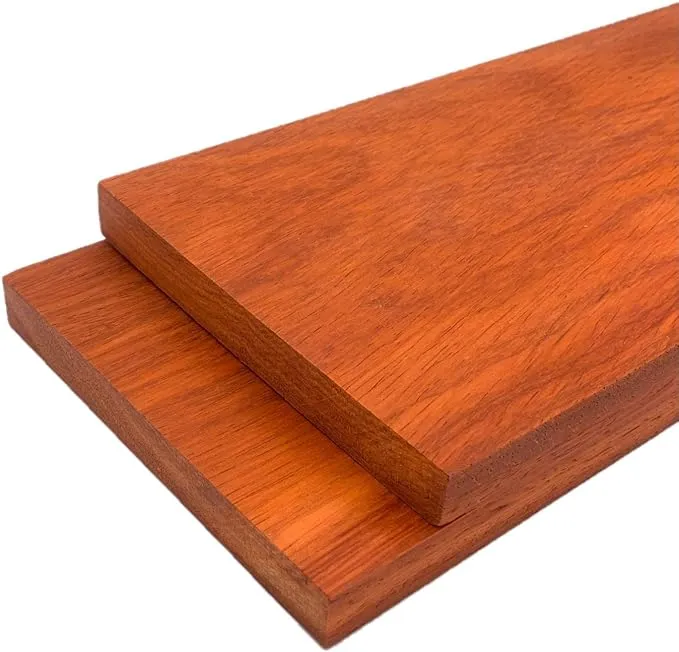 Padauk Lumber Board - 3/4" x 6" (2 Pcs) (3/4" x 6" x 18")