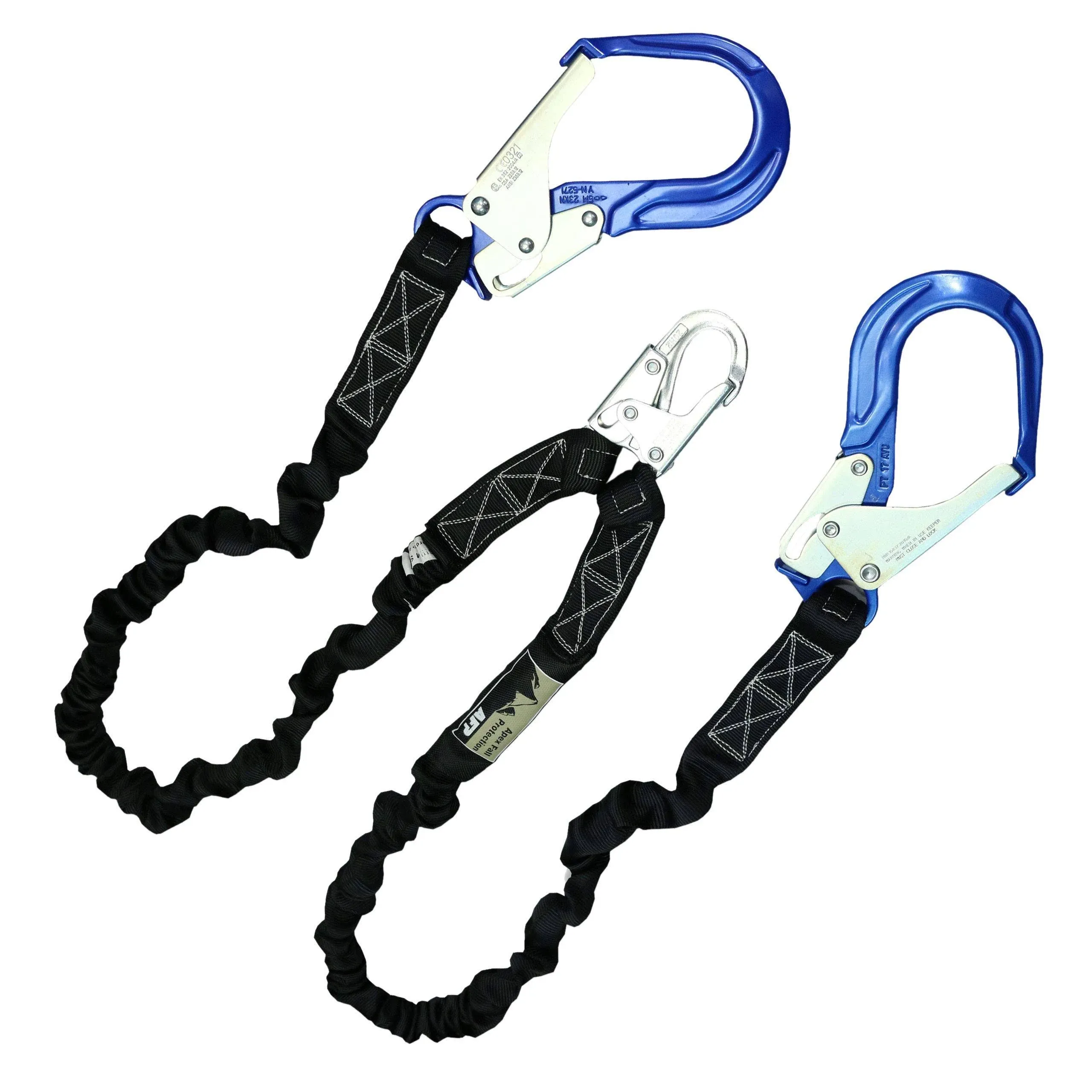 AFP 6ft Double Leg Internal Shock Absorbing Safety Fall Protection Lanyard with ...