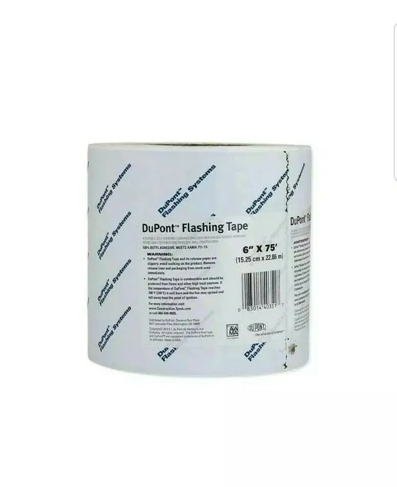 Dupont Tyvek Flashing Tape - 6" x 75'