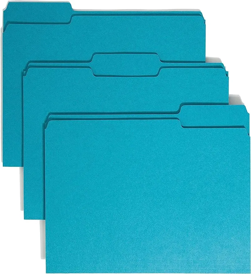 Smead Colored File Folders 1/3-Cut Tabs