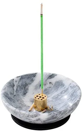 Fasolahome Incense Holder, Beautiful Natural Marble Incense Stick Holder for ...