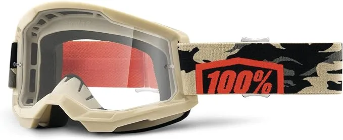 100% Strata 2 Goggles Kombat / Clear Lens