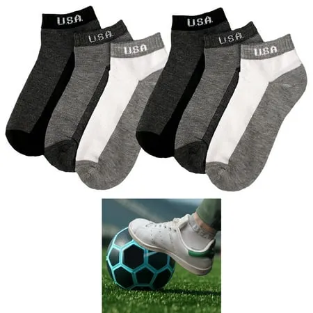 6 Pairs Men s Athletic Running Hiking Socks Ankle Socks Low Cut Sports Size 9-11