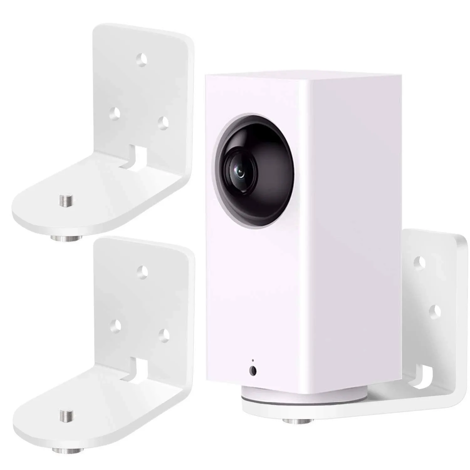 BFYTN 2 Pack Screwless Adhesive Wall Mount Compatible with Wyze Cam Pan V3 V2 & Google Nest Cam Outdoor or Indoor,2 Ways Installation VHB Stick On or Screws- Easy to Install, Full Tilt & Pan Function