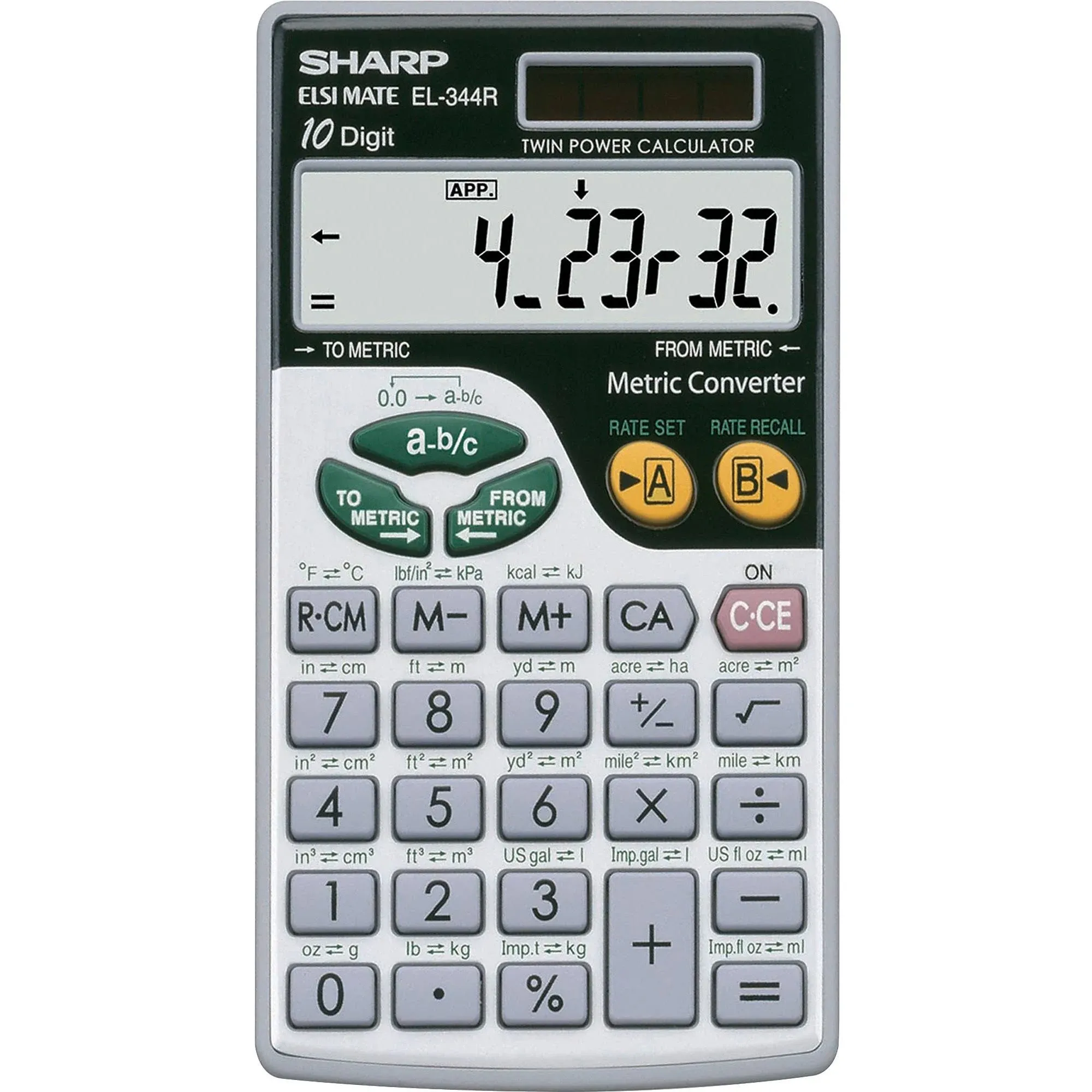 Sharp EL344RB Scientific Calculator Solar