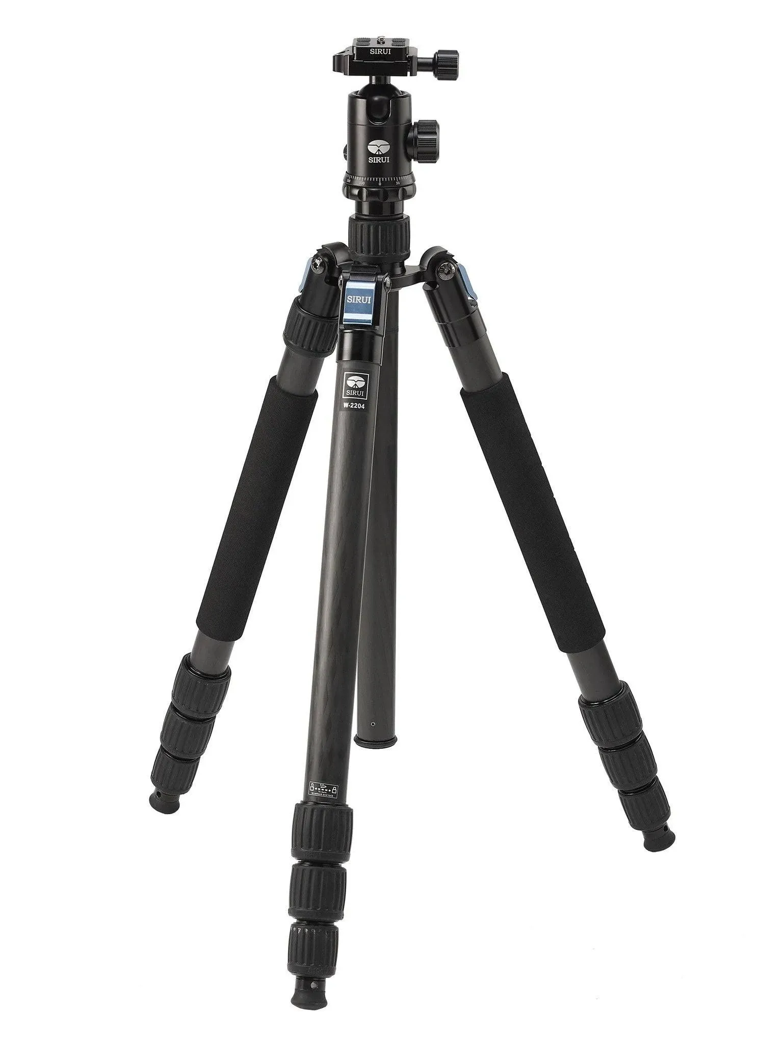 Sirui W-2204 W2204 4-Section Waterproof Carbon Fiber Tripod, 39.7lbs Capacity