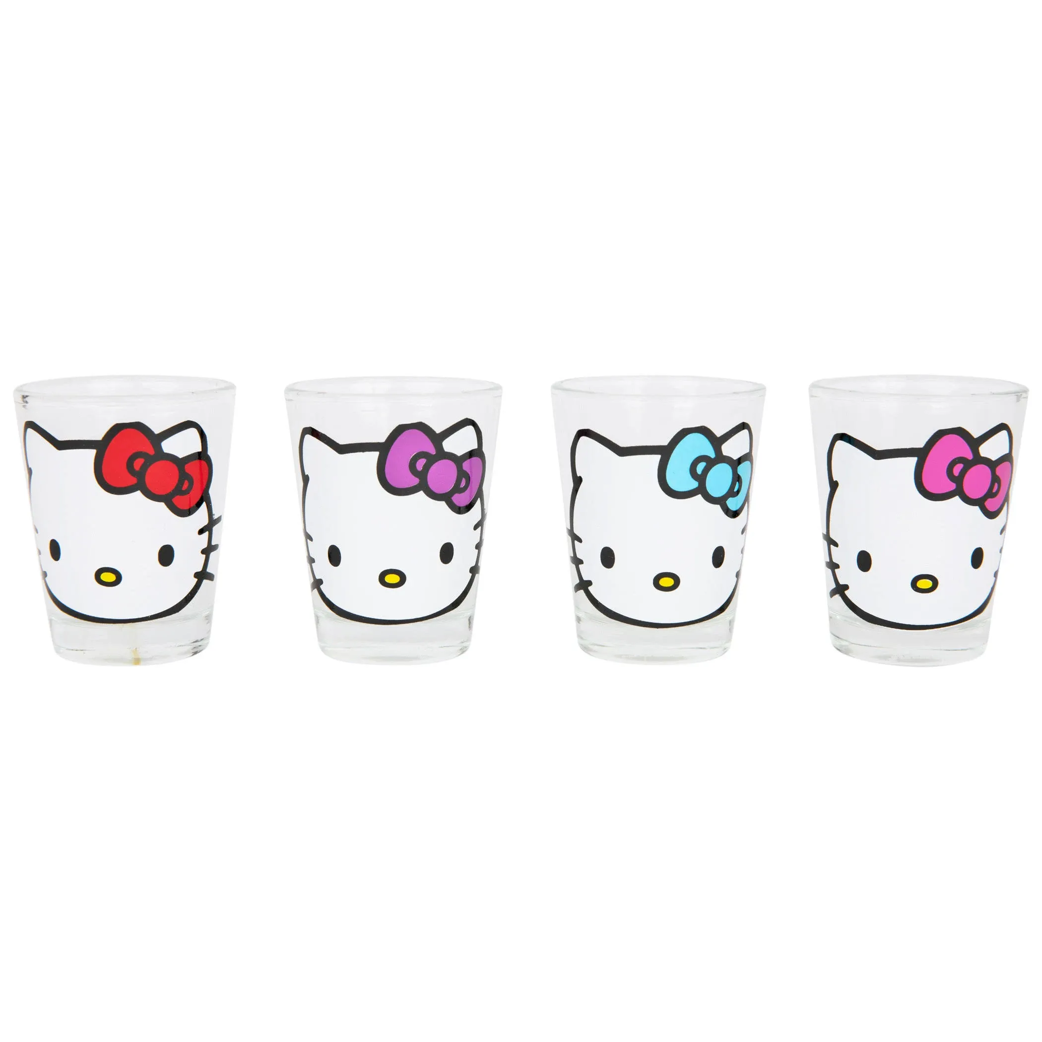 Sanrio Hello Kitty Faces 1.5-Ounce Mini Shot Glasses | Set of 4