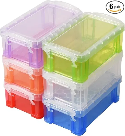 9Pack Small Plastic Containers with Lids, Clear Mini Storage Box Bins (L3.4 x W2.5 x H2in) -Reusable Box, Small Items Accessories Parts Storage Organizer for Beads, Jewelry, Nail Art, Sewing&Crafting