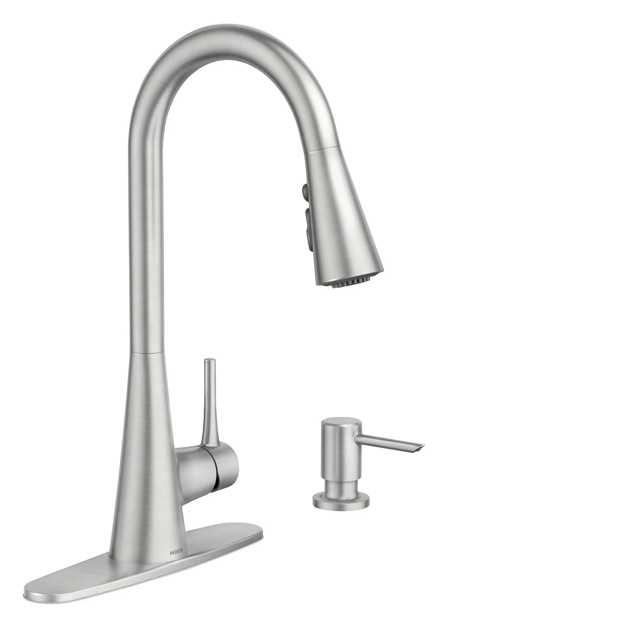 Moen 87260BL Matte Black Doherty Black 1-Handle Pull-down Kitchen Faucet