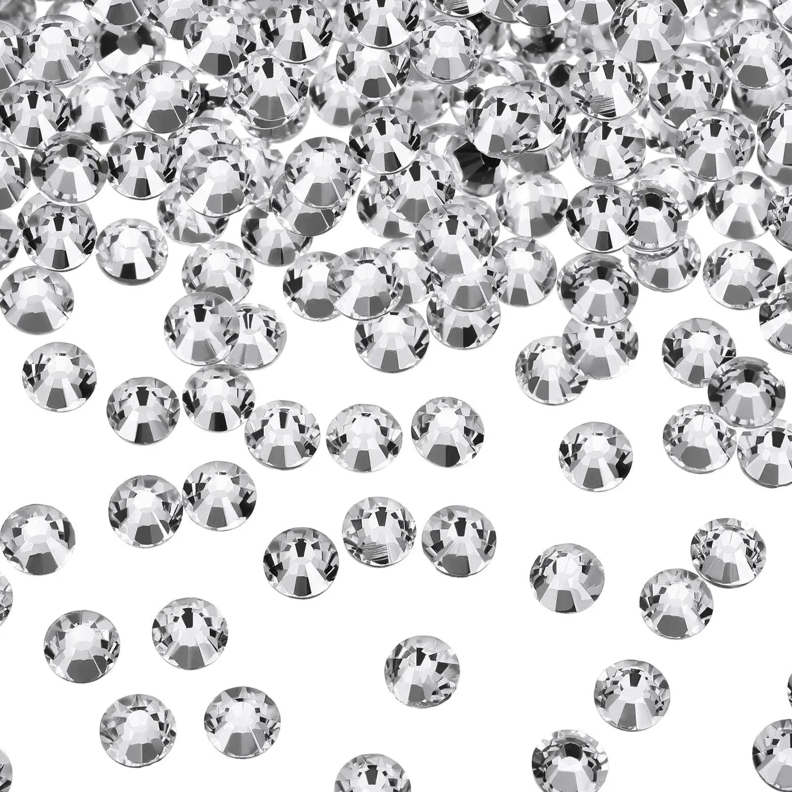 2880 Pieces AB Clear Crystal Diamond Rhinestones Flat Back Round Rhinestones Iridescent Crystals Round Beads Flat Back Glass (Clear,SS20)2880 Pieces AB Clear Crystal Diamond Rhinestones Flat Back Round Rhinestones Iridescent Crystals Round Beads Flat Bac