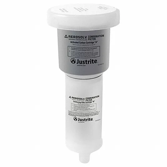 JUSTRITE Combination Coalescing/Carbon Filter: For 22UP55/3KP13, Carbon, Carbon Filter, Odors/VOCs