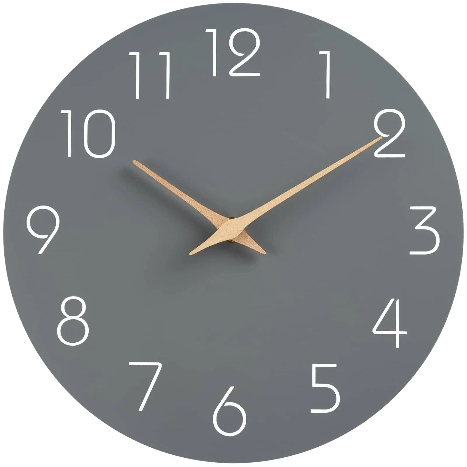 Mosewa Wall Clock Silent Non-Ticking Wall Clocks Battery Operated - 10 inch Wood ...