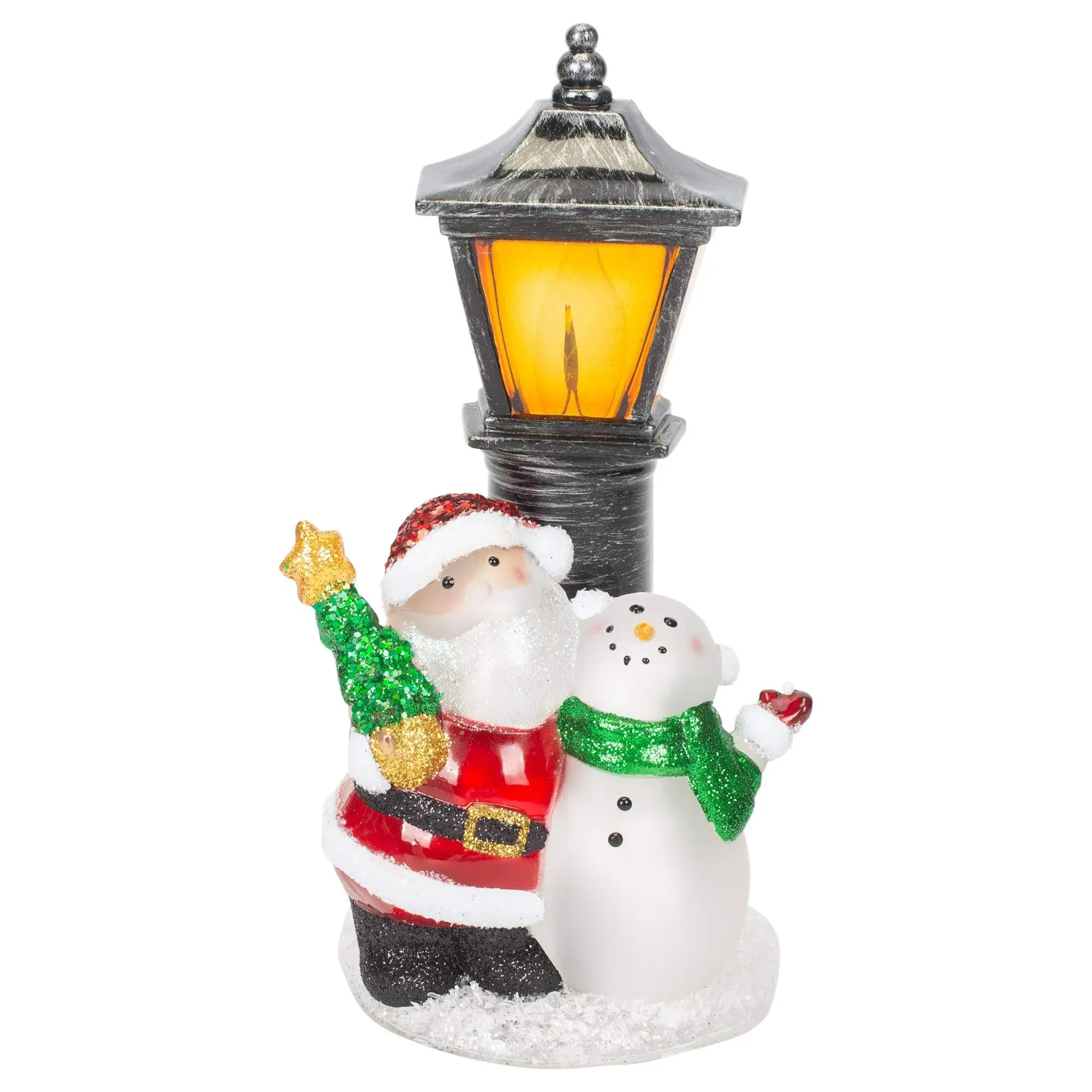 Santa and Snowman by Lampost Christmas Nightlight