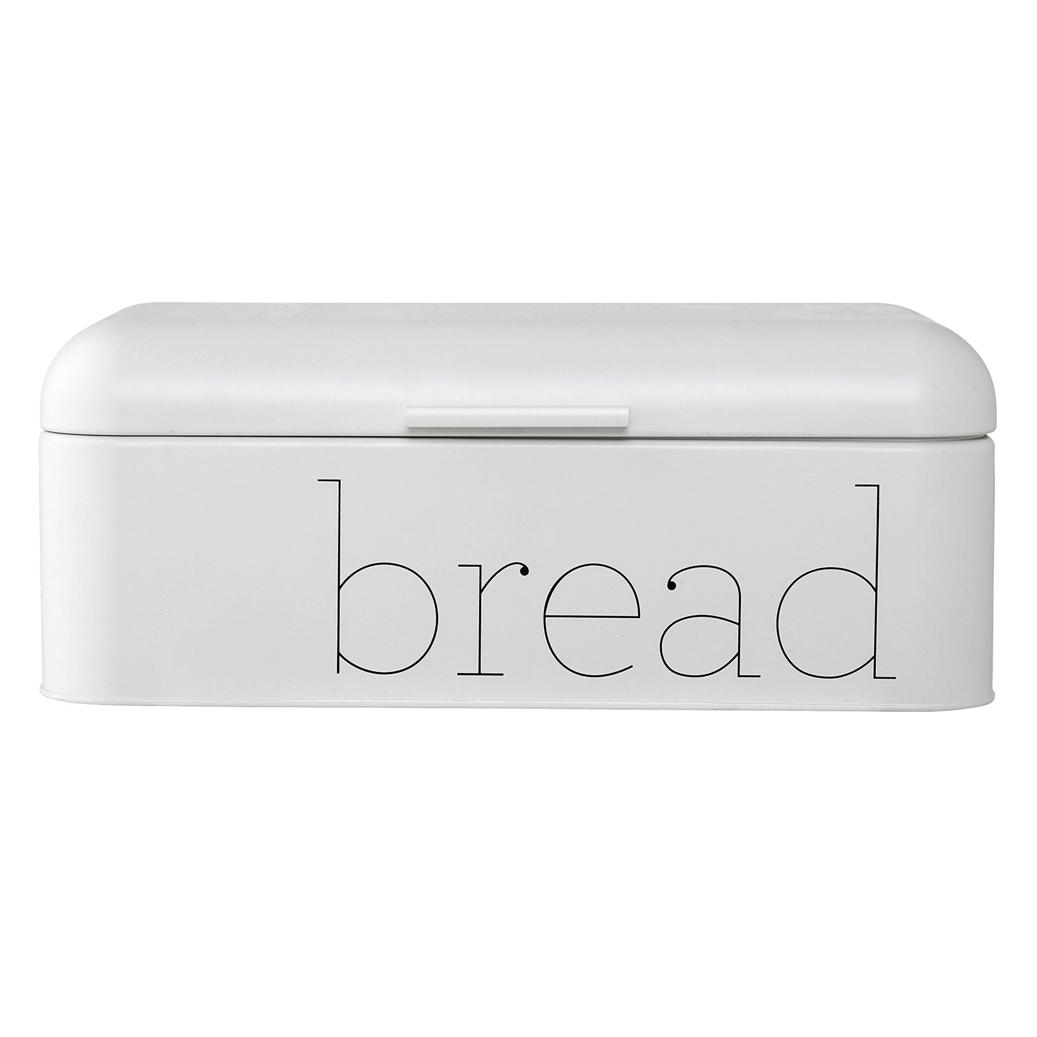 Metal Bread Bin, White