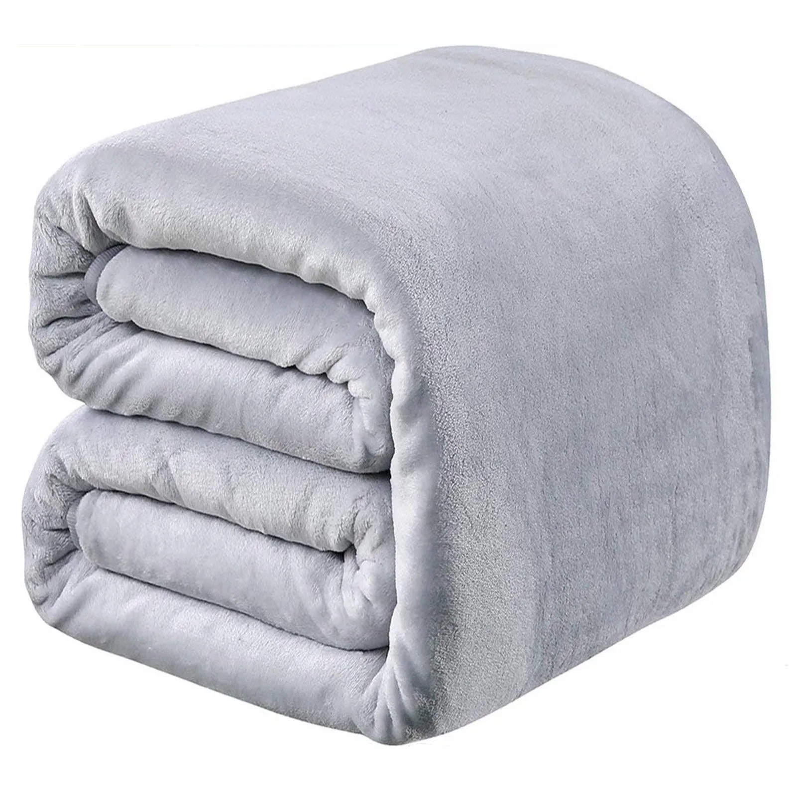 Richave Polar Fleece Blankets Queen Size for The Bed Extra Soft Brush Fabric Super Warm Sofa Blanket 90" x 90"(Light Gray Queen)