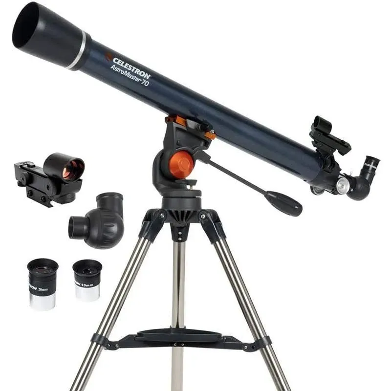 Celestron AstroMaster 70AZ LT Refractor Telescope Kit w/ Smartphone Adapter