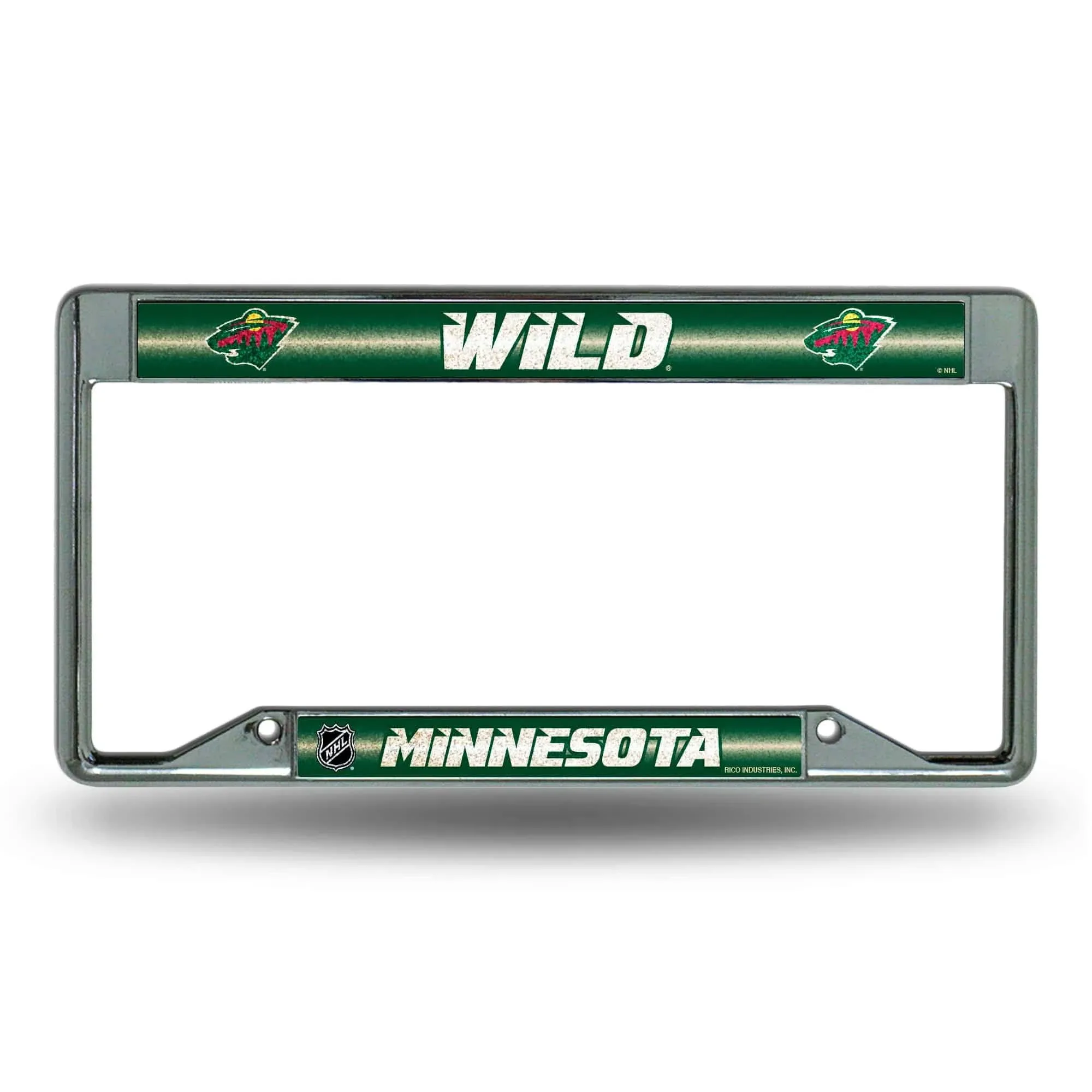 Minnesota Wild Chrome Glitter License Plate Frame