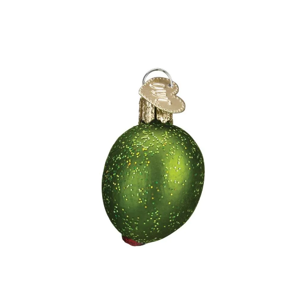 Old World Christmas Vegetables Glass Blown Ornaments for Christmas Tree, Stuffed Green Olive