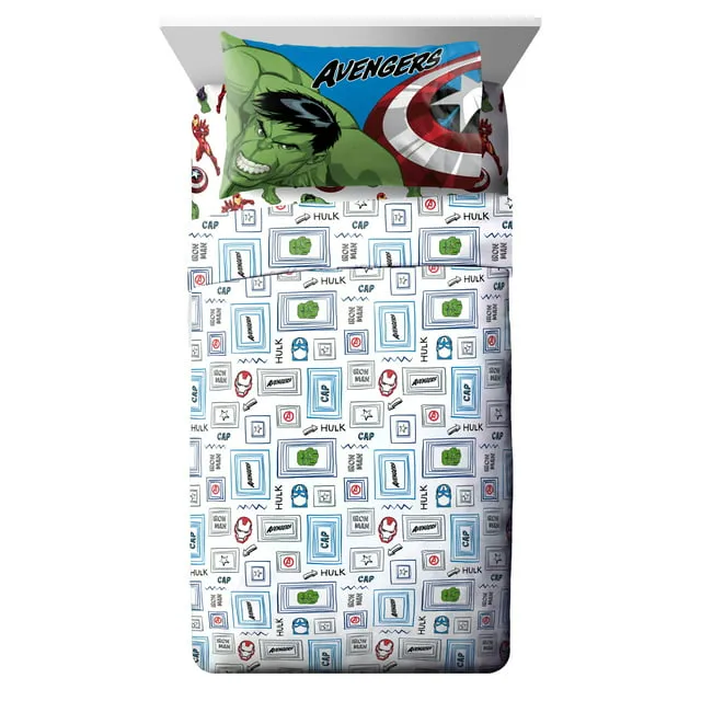 Marvel Avengers 4 Piece Full Sheet Set