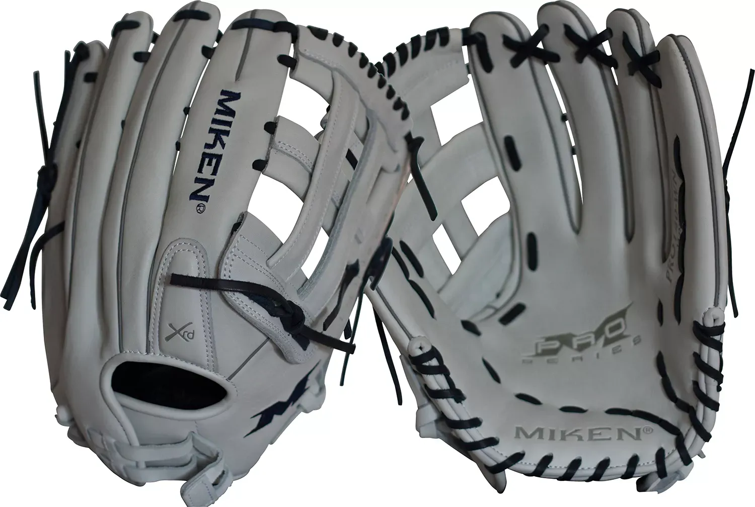 Miken 14'' Pro Series Slowpitch Glove, White/Navy | Holiday Gift