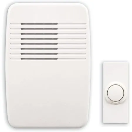 Heath/Zenith SL-7366-02 Wireless Plug-In Door Chime Kit with Molded Plastic Cover White