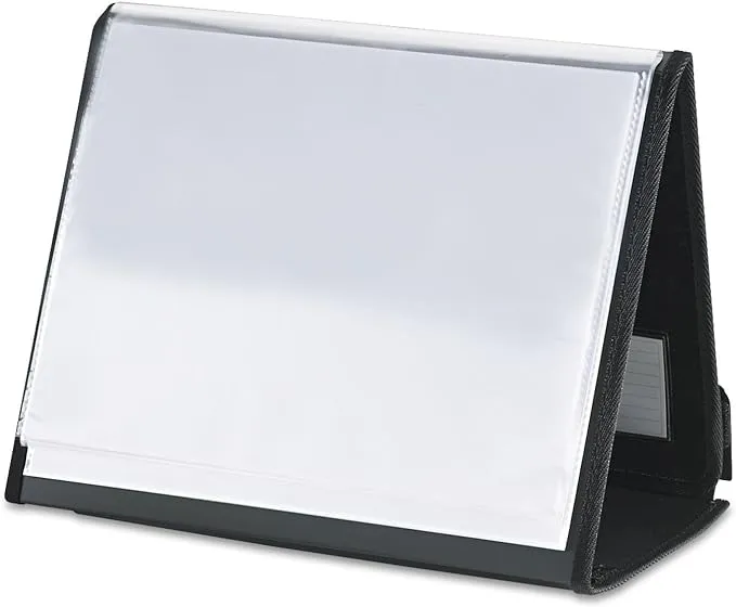 Cardinal - ShowFile Horizontal Display Easel, 20 Letter-Size Sleeves, Black