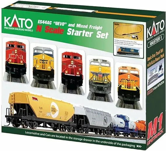 Kato N Scale CSX ES44AC Freight Starter Set