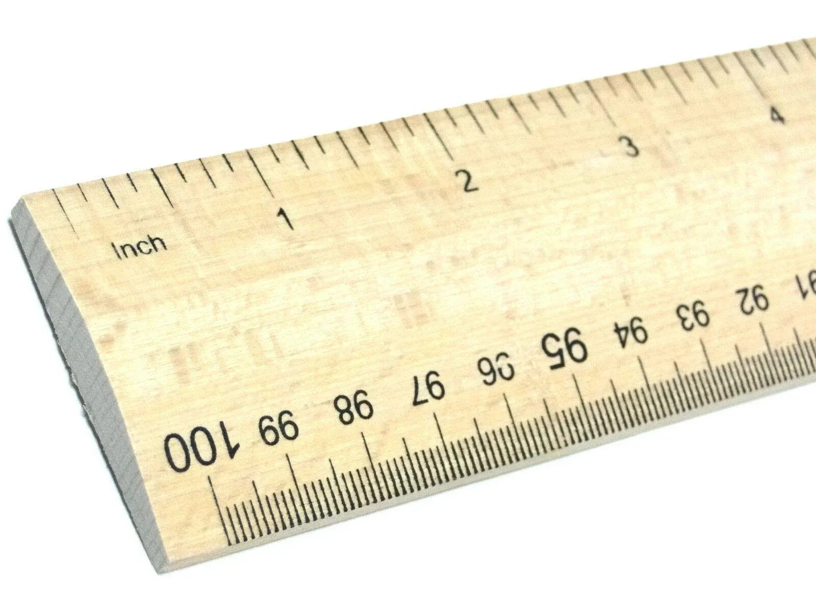 Wooden Rule 1 Meter Yard Stick Ruler Imperial &amp; Metric mm cm inches With Handle 