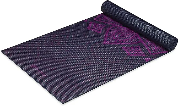 Gaiam Yoga Mat - Premium 6mm Print Extra Thick Non Slip Exercise & Fitness Mat for All Types of Yoga, Pilates & Floor Workouts (68"L x 24"W x 6mm Thick)