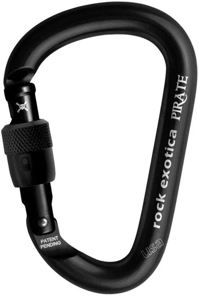 Rock Exotica Pirate Carabiner Screw-Lock (Black)